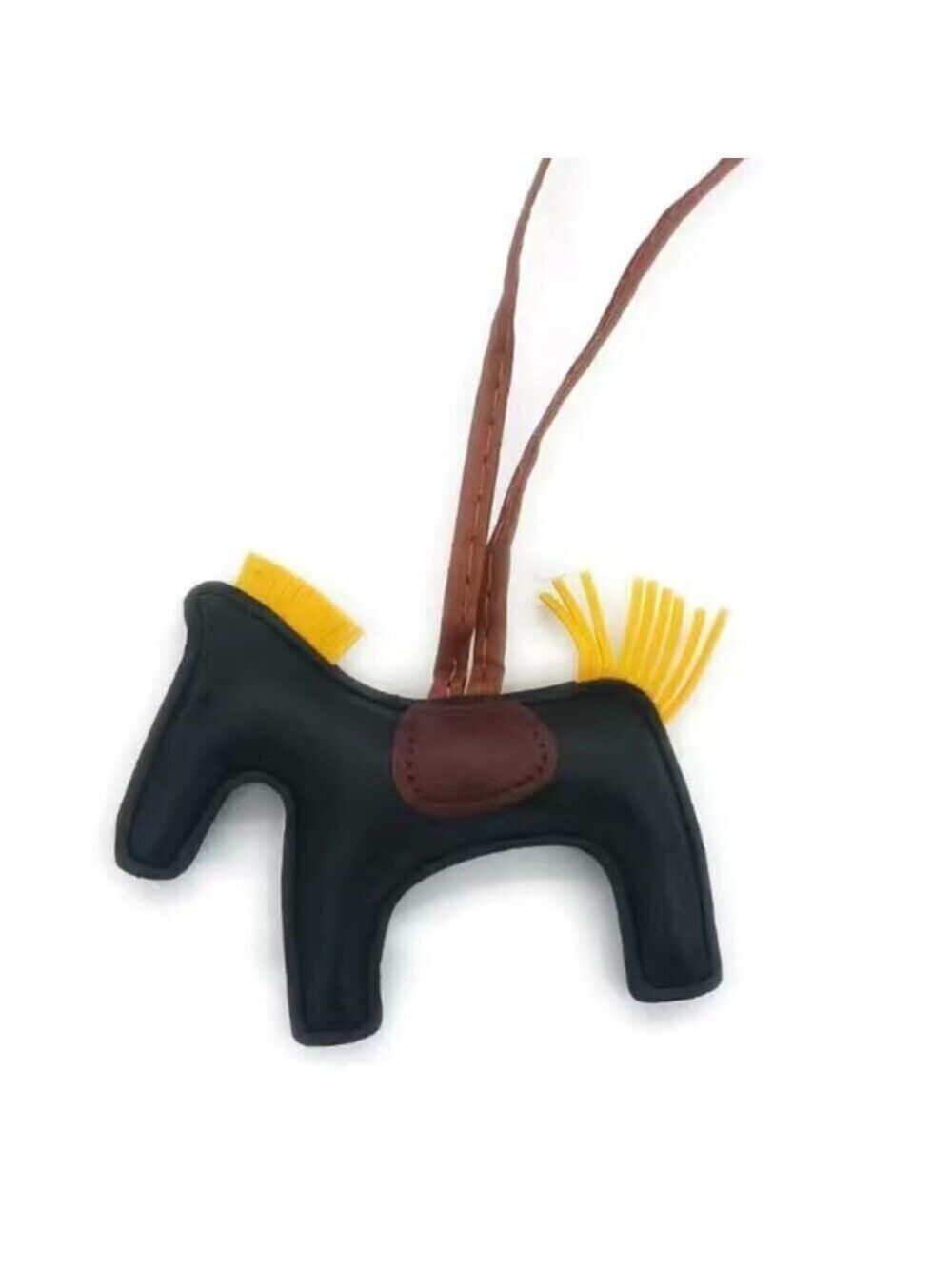 2025 Puffy Large Horse Purse and Backpack Accessory or Keychain (Black)